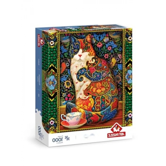 1000 Parça Zorlu Kedi Temalı Puzzle