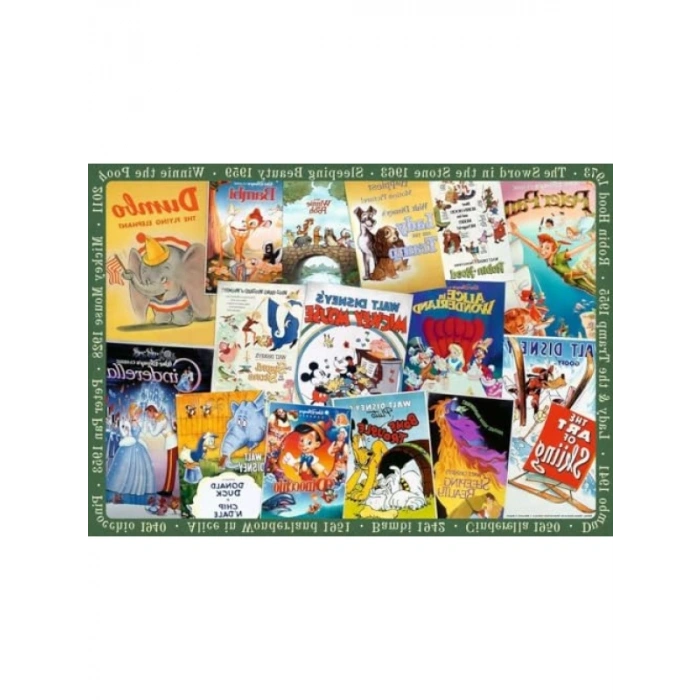 1000 Parçalı Disney Vintage Poster Puzzle - Eğlenceli Yetişkin Yapbozu