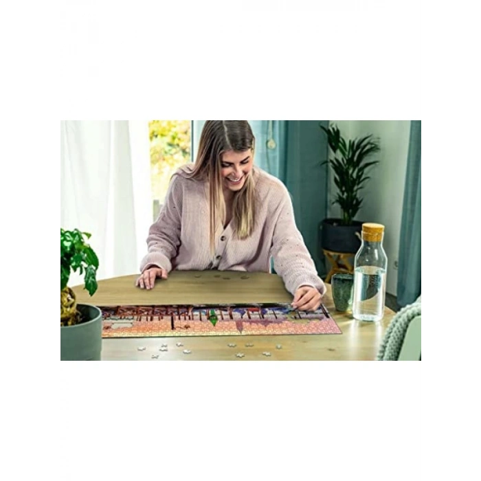 1000 Parçalı Panoramik Puzzle - Gondollar Temalı Eğlence
