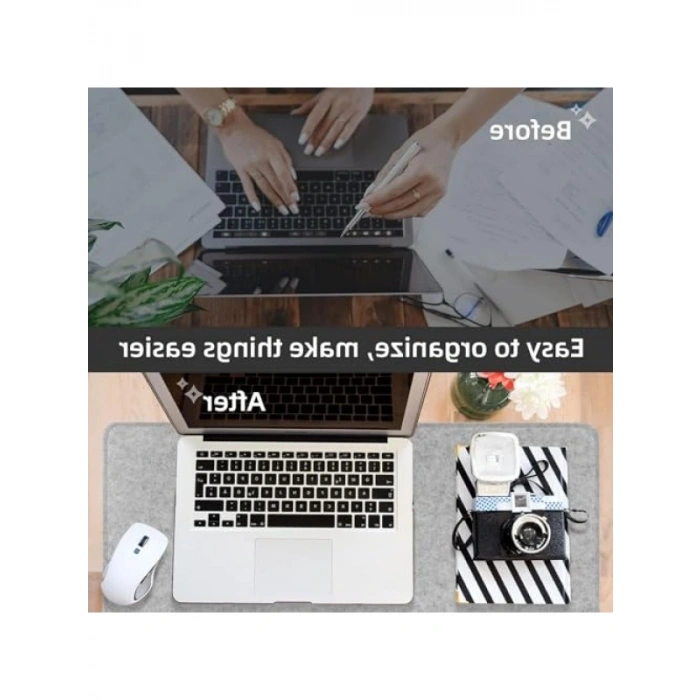 100x50 cm Kaymaz Keçe Masa Pedi, Anti-Statik
