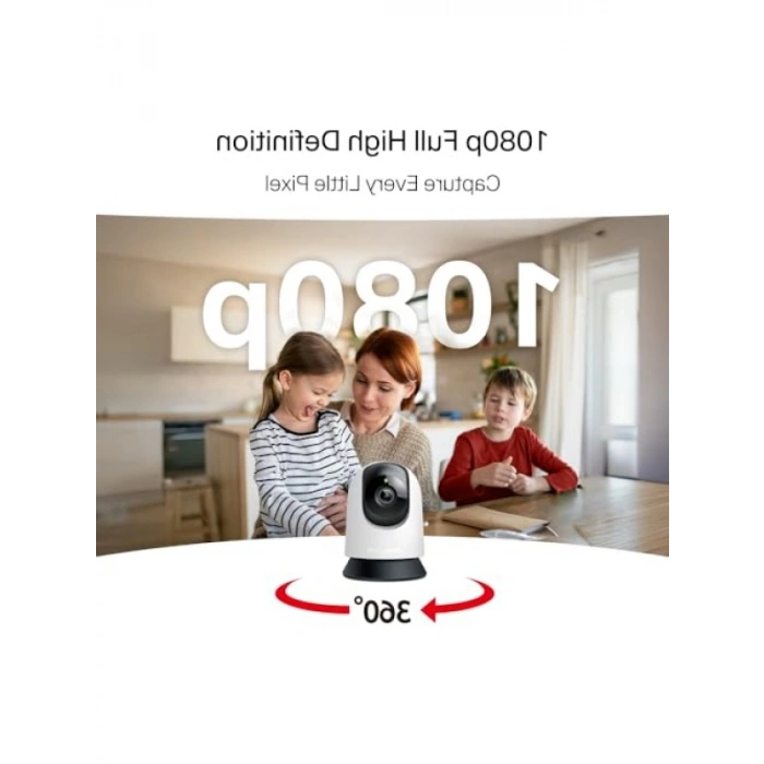 1080p Güvenlik Wi-Fi Kamerası - 360° Görüş Açısı