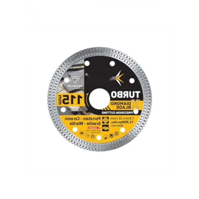 115mm Turbo Elmas Kesici Disk - Hassas Kesim İçin