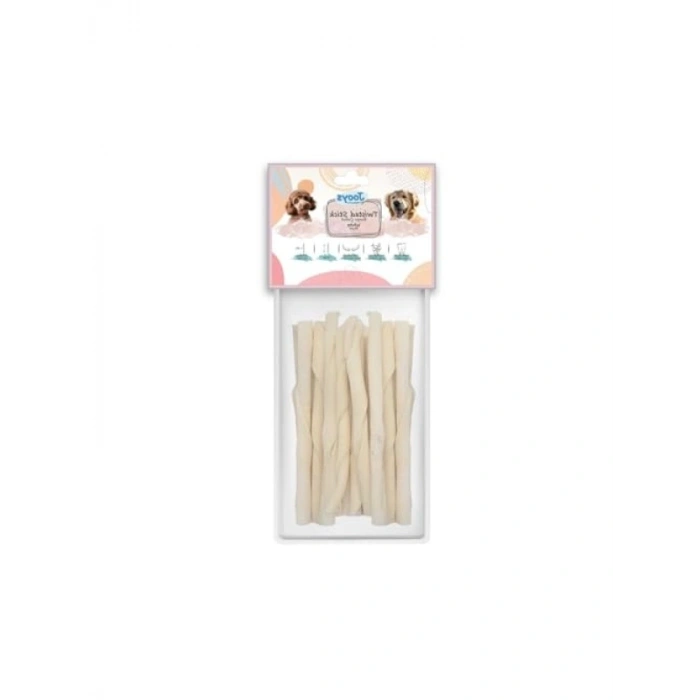 12 cm Beyaz Burgu Çubuk - 25 Adet Paket