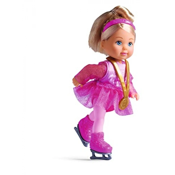 12 cm Boyutunda Pembe Kostümlü Buz Pateni Eğlencesi Figürü