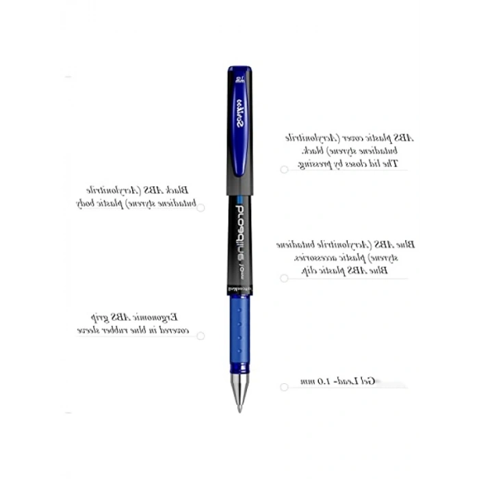 12li Mavi Jel Kalem Seti, 1.0 mm Yazım Kalınlığı, Yüksek Kaliteli Mürekkep