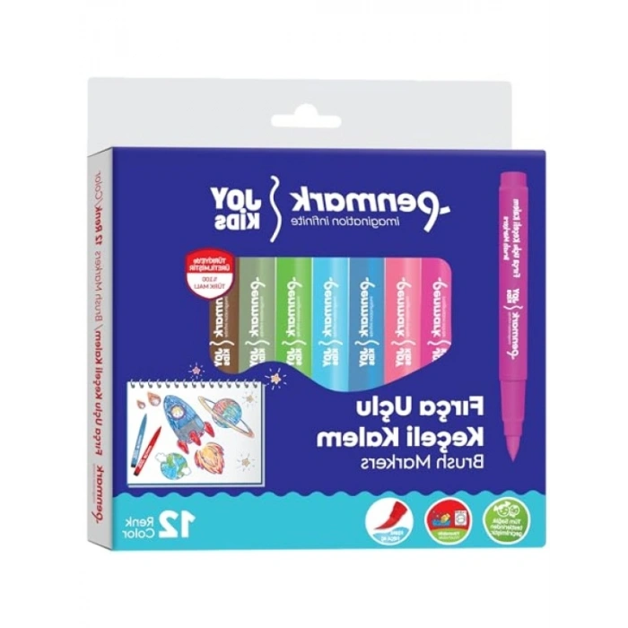 12li Süper Yıkanabilir Brush Uçlu Keçeli Kalem Seti