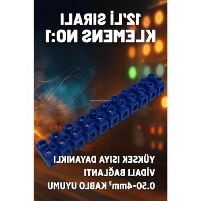 12li Yüksek Isıya Dayanıklı Vidalı Klemens Seti