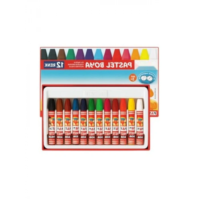 12 Renkli Pastel Boya Seti