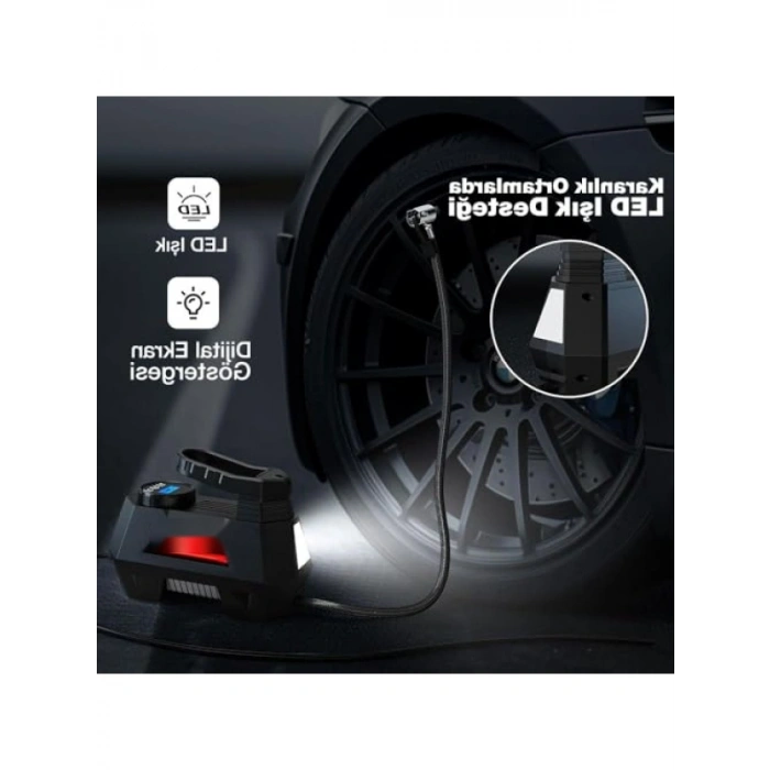 12 Volt 150 PSI Ayarlanabilir Dijital Lastik Şişirme Pompası