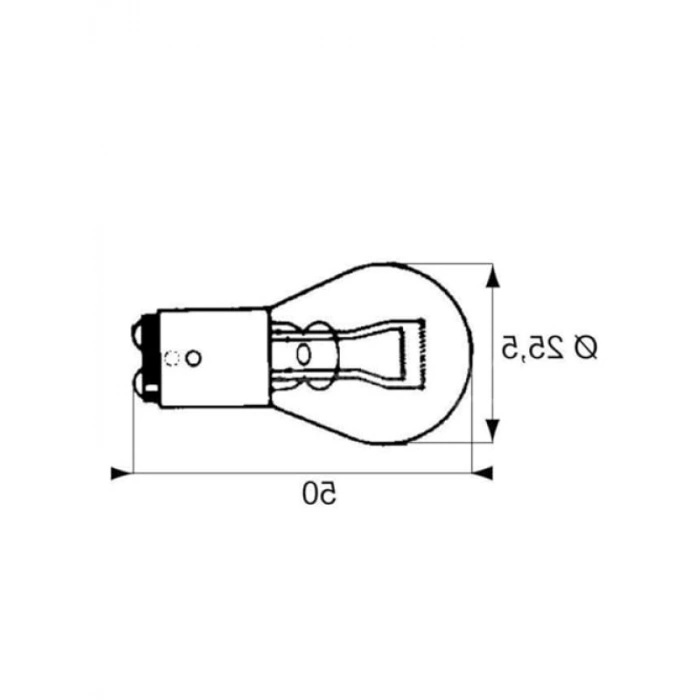 12V BAY15D Tipi Stop ve Fren Ampulü, 2li Paket