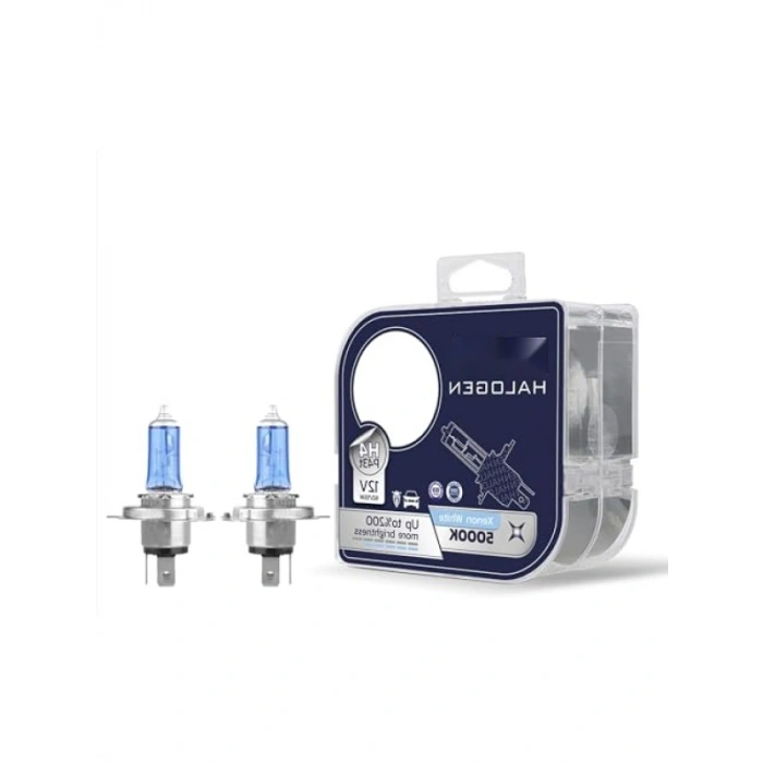 12V H4 60/55W Beyaz Işık Ampul Seti, 2 Adet