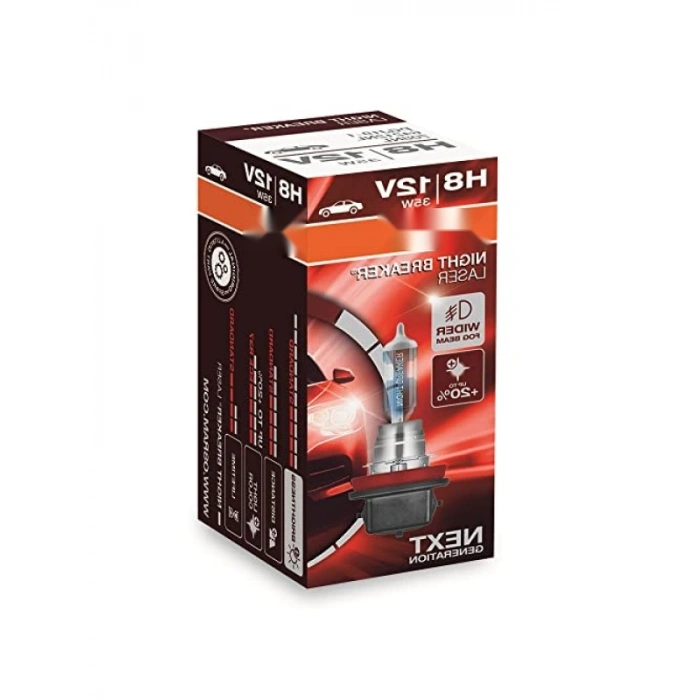 12V H8 35W Beyaz Işık Ampul - Night Breaker Laser %150