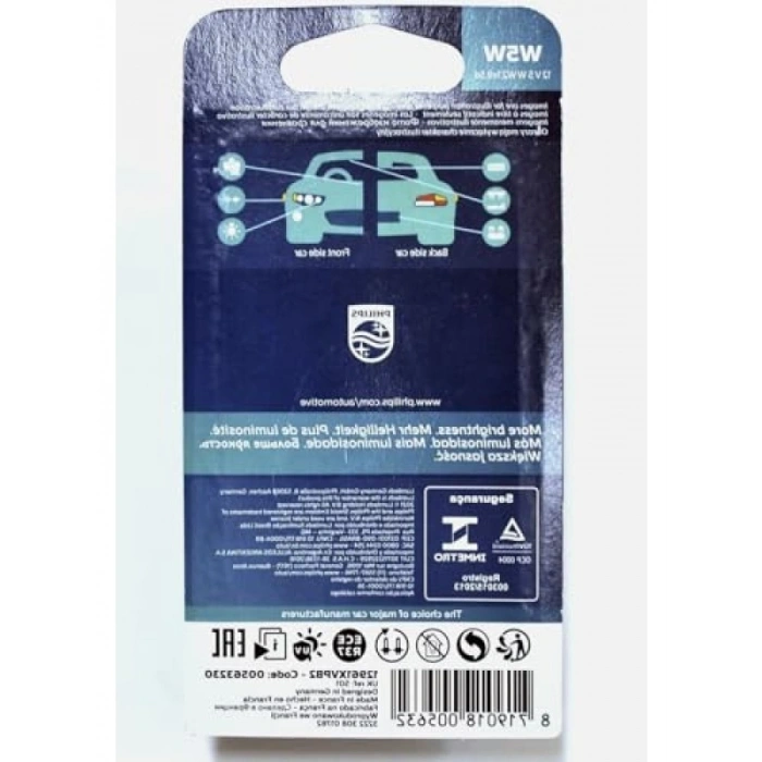 12V T10 W5W 2li Ampul Seti - Yüksek Parlaklık