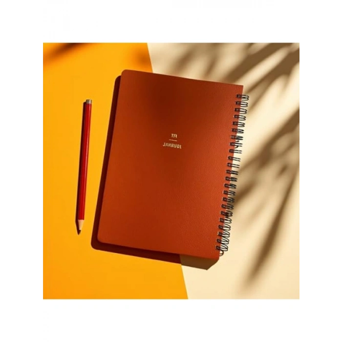132 Sayfalık A5 Spiralli Hedef ve Egzersiz Planlayıcı Defter, Turuncu