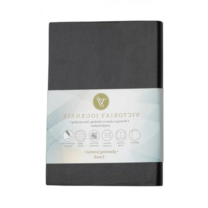 14x20 cm Boyutunda Esnek Kapaklı Planlayıcı Defter - Siyah