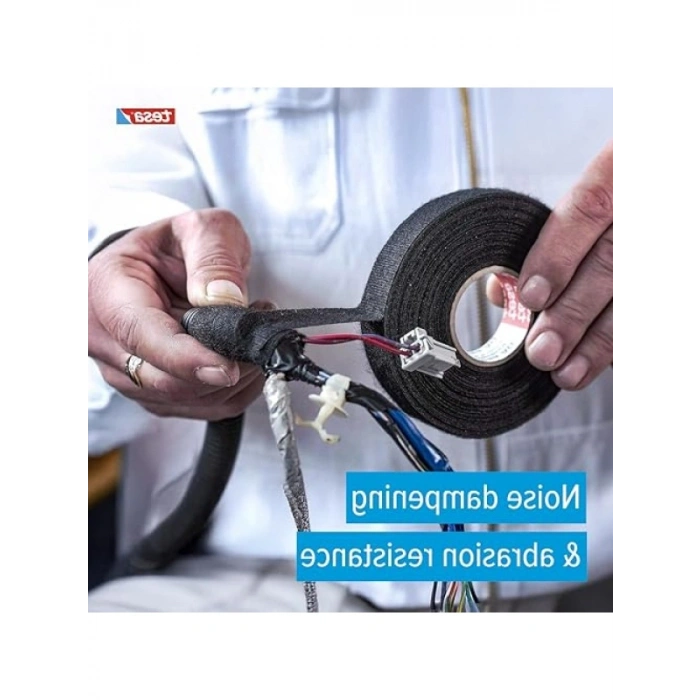 15 m Uzunluk, 19 mm Genişlikte Yapışkan Kablolama Tezgahı Bez Bant Seti (5 Rulo)
