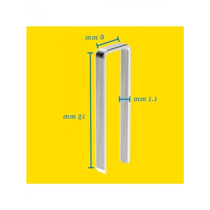 15 mm Zımba Teli - 1200 Adet Ahşap İçin Reçine Yüzeyli