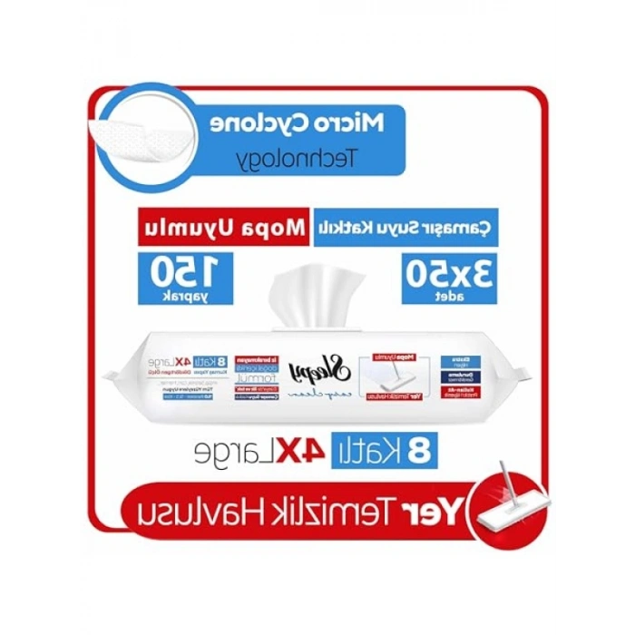 150 Yapraklı Çamaşır Suyu Katkılı Yer Temizlik Havlusu