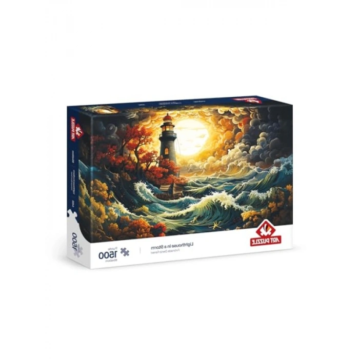 1500 Parça Fırtınada Deniz Feneri Puzzle