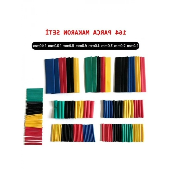 164 Parça Isıyla Daralan Kablo Koruyucu Seti - Isıya Dayanıklı