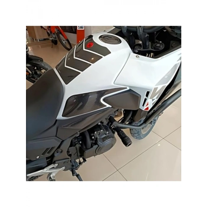 17 Parça Kaydırmaz Tank Pad - 6D Karbon Kaplama