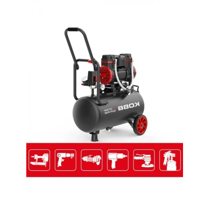1.7HP 25Lt 8Bar Yağsız Sessiz Hava Kompresörü