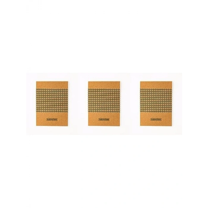 17x24 cm Kareli Kraft Bloknot, 3lü Paket