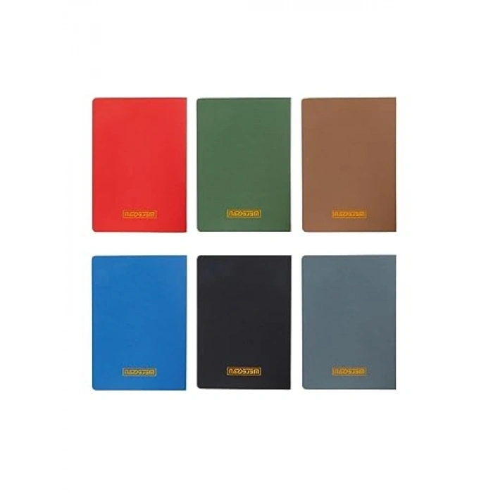 17x24 cm Karton Kapaklı İplik Dikişli Defter - 32 Yaprak, Koyu Renkler