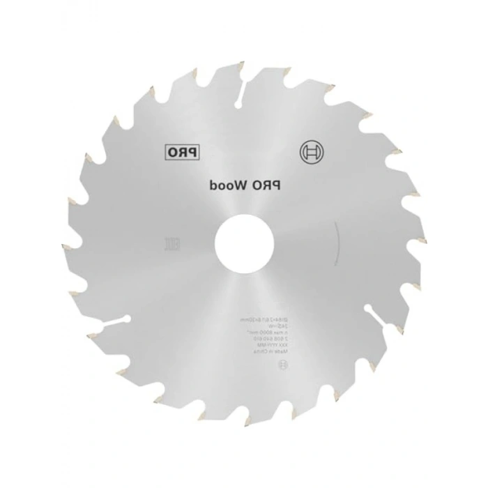 184 x 30 x 2.6 mm Daire Testere Bıçağı, 24 Diş