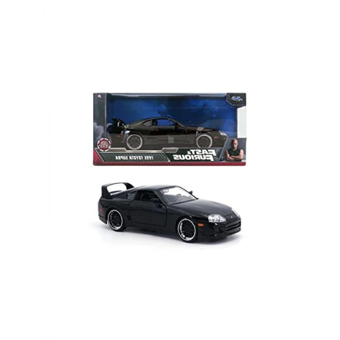 1995 Model Toyota Supra 1:24 Ölçekli Oyuncak Araba, Siyah