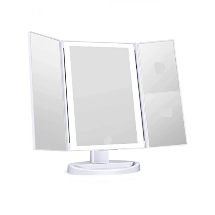 1X-10X Büyütmeli LED Işıklı Makyaj Aynası (3 Panel)