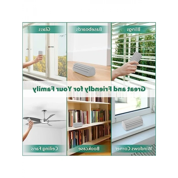 2 Adet Yeniden Kullanılabilir Nemli Temizleme Süngeri - Etkili Toz Temizleme