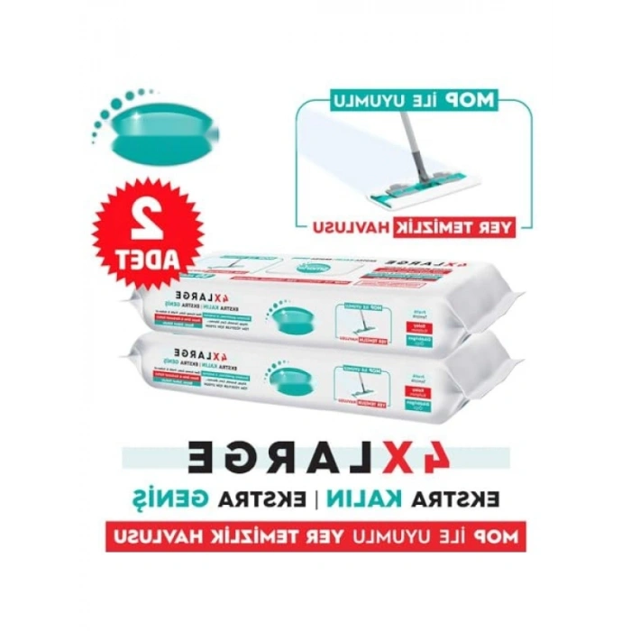 2 Adet Yer Temizlik Havlusu Bezi, 4XL Mopa Uyumlu