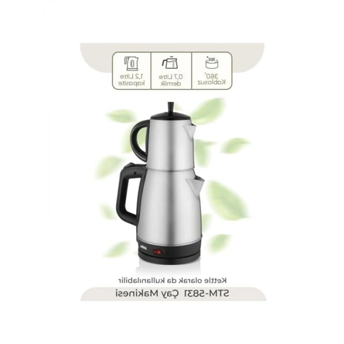 2-in-1 Çay Makinesi ve Su Isıtıcı - 1600W