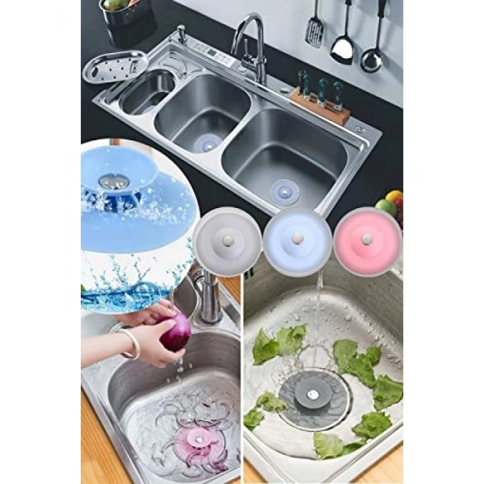 2 Kademeli Dokunmatik Silikon Lavabo Tıkacı