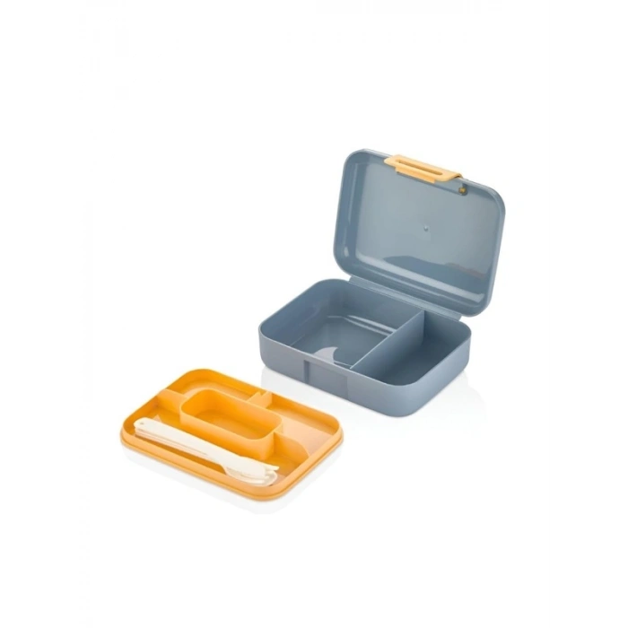 2 Katlı 1.6 Litre Kapasiteli Bento Öğle Yemeği Kutusu, Taşınabilir Set