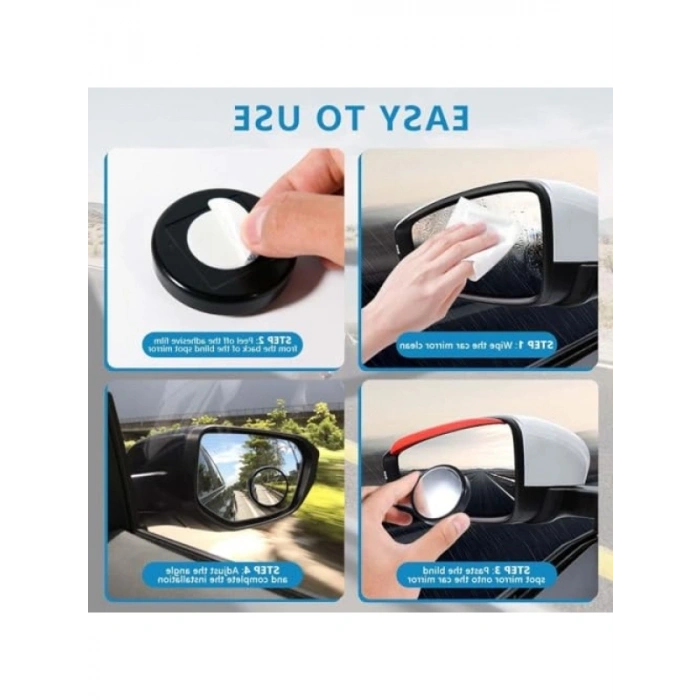 2 Kör Nokta Aynası - HD Yuvarlak Dışbükey Ayarlanabilir