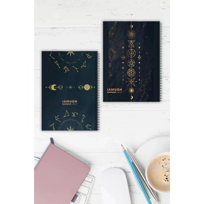 2li A5 Spiralli Çizgili Defter Seti, 96 Sayfa, Perforajlı
