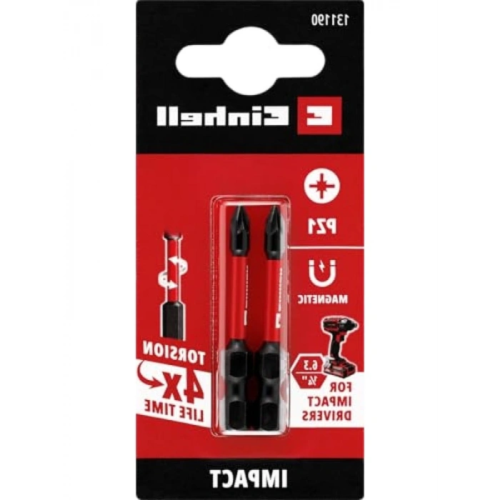 2 Parça Darbeli Bit Seti - 50 mm, S2 Çelik