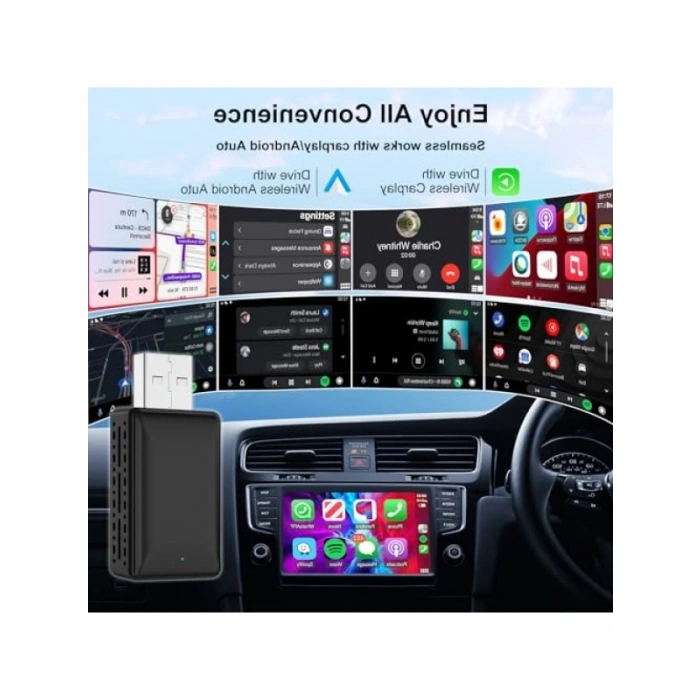 2si 1 Arada Kablosuz Carplay Adaptörü - Hızlı ve Kolay Bağlantı