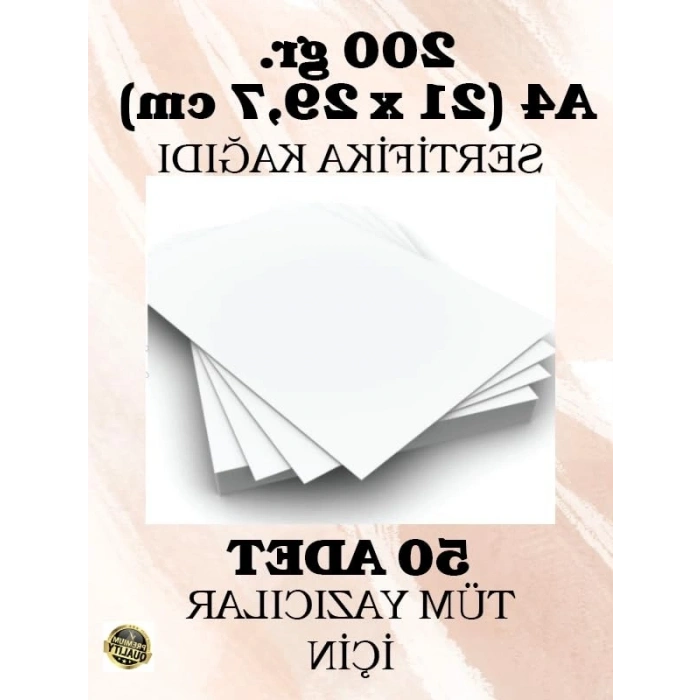200 gr A4 Sertifika Kağıdı, 50 Adet