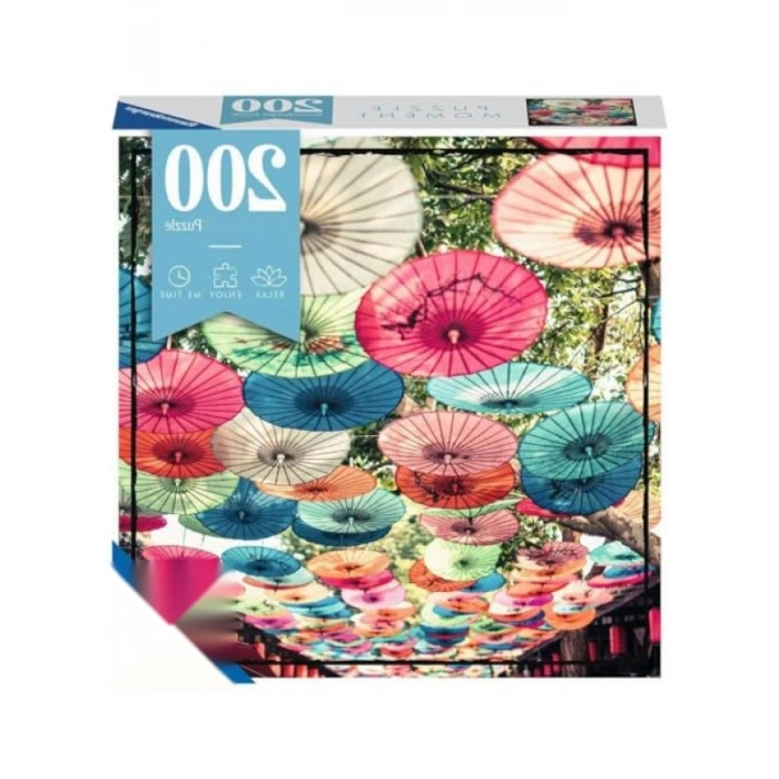200 Parçalı Renkli Şemsiye Puzzle