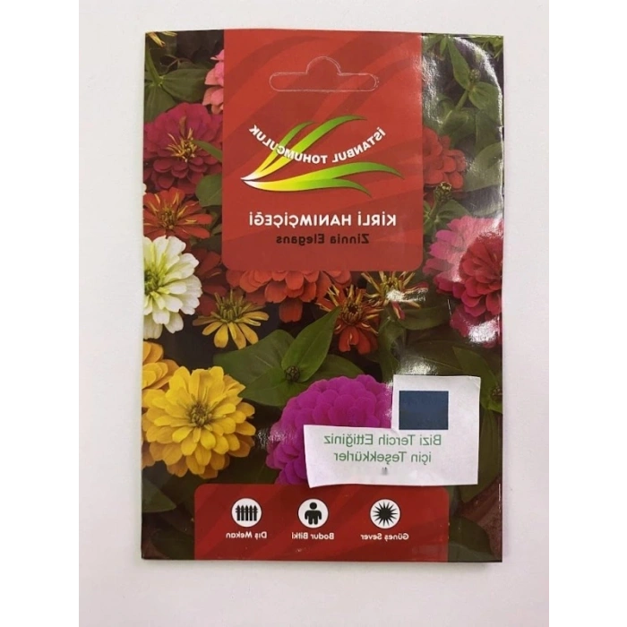 200 Tohum Kirli Hanım Zinnia - Karışık Renk