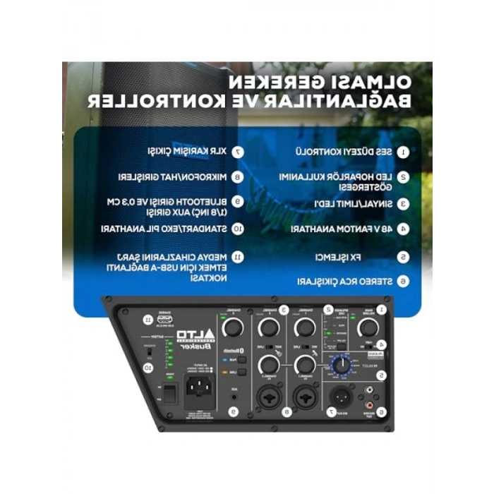 200W Taşınabilir PA Hoparlör Sistemi, Bluetooth ve Uzun Pil Ömrü