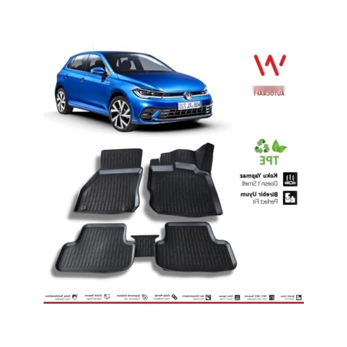 2021 Sonrası Volkswagen Polo İçin 3D Havuzlu Paspas