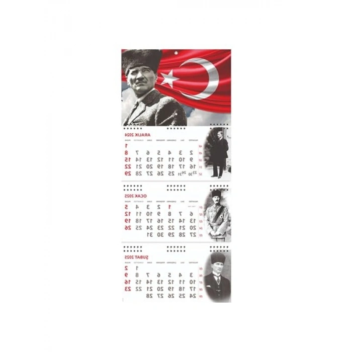 2025 Atatürk Temalı Duvar Takvimi