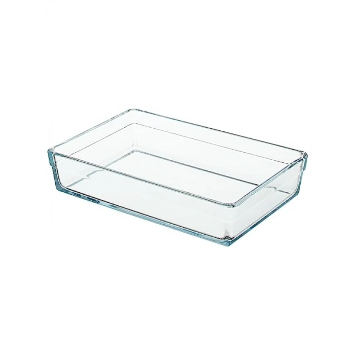 20x29 cm Şeffaf Borcam Tepsi - 2.5 Litre Kapasite