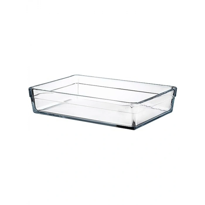 20x29 cm Şeffaf Borcam Tepsi - 2.5 Litre Kapasite