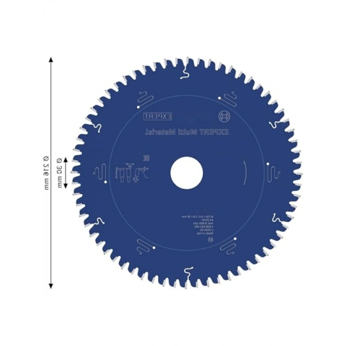 216 x 30 x 2,4 mm Daire Testere Bıçağı, Z64T