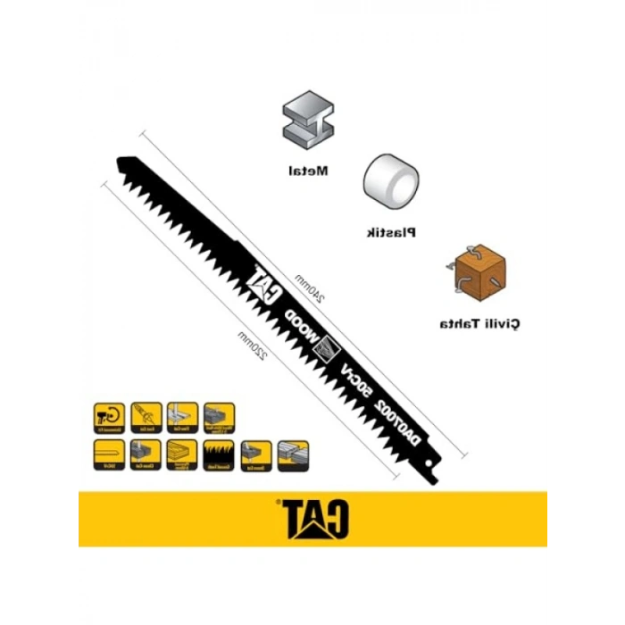 228 mm Profesyonel Ahşap Kesme Tilki Kuyruğu Testere Ucu - 2 Parça